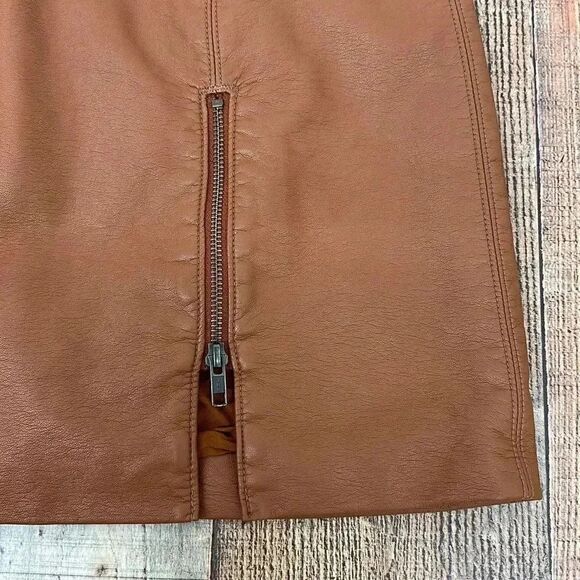 Free People Faux Leather Mini Skirt - Picture 4 of 8